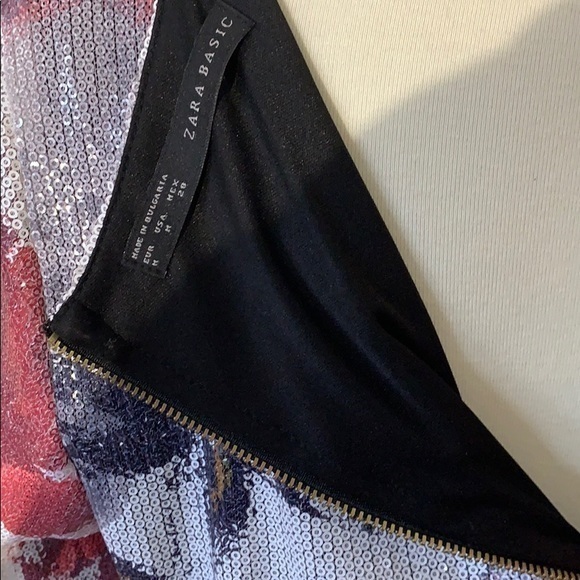 Zara floral sequence dress size M - Picture 7 of 7